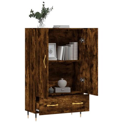 Skab 69,5x31x115 cm konstrueret træ røget sonoma-eg