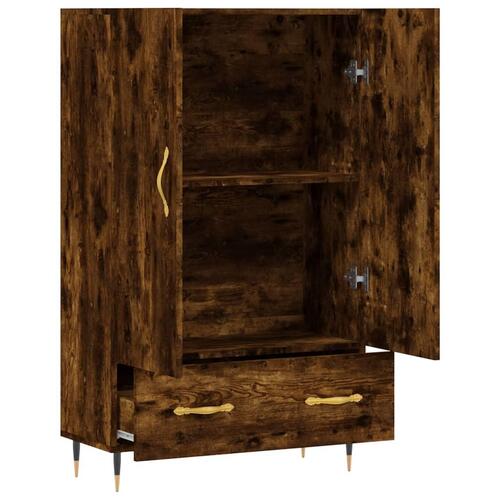 Skab 69,5x31x115 cm konstrueret træ røget sonoma-eg