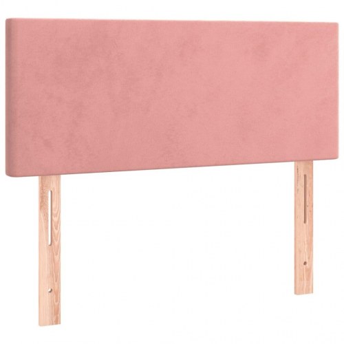Kontinentalseng med madras 90×190 cm i fløjl - pink