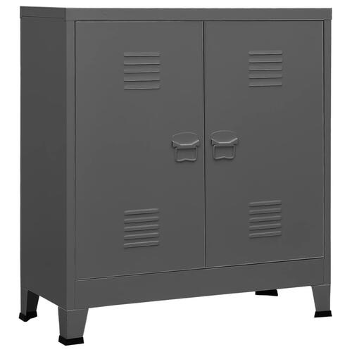 Industrielt opbevaringsskab 90x40x100 cm stål antracitgrå