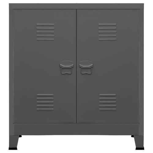 Industrielt opbevaringsskab 90x40x100 cm stål antracitgrå