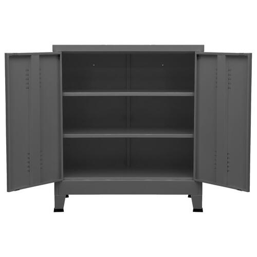Industrielt opbevaringsskab 90x40x100 cm stål antracitgrå