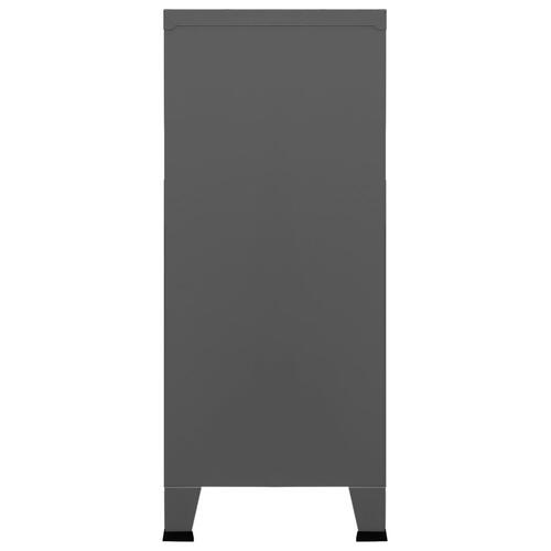 Industrielt opbevaringsskab 90x40x100 cm stål antracitgrå