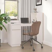 Skrivebord 110x53x117 cm massivt fyrretræ hvid