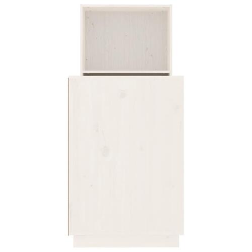 Skrivebord 110x53x117 cm massivt fyrretræ hvid