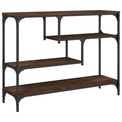 Konsolbord 100x30x75 cm konstrueret træ brun egetræsfarve