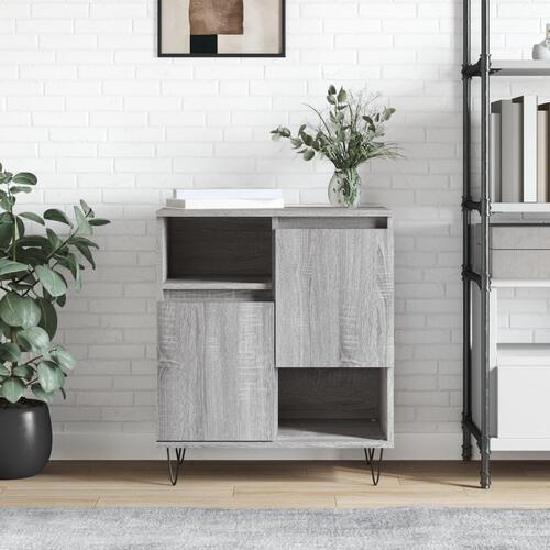 Skænk 60x35x70 cm konstrueret træ grå sonoma-eg