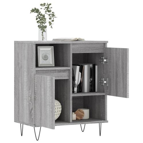 Skænk 60x35x70 cm konstrueret træ grå sonoma-eg