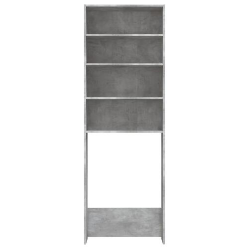 Badeværelsesskab til vaskemaskine 64x24x190 cm betongrå