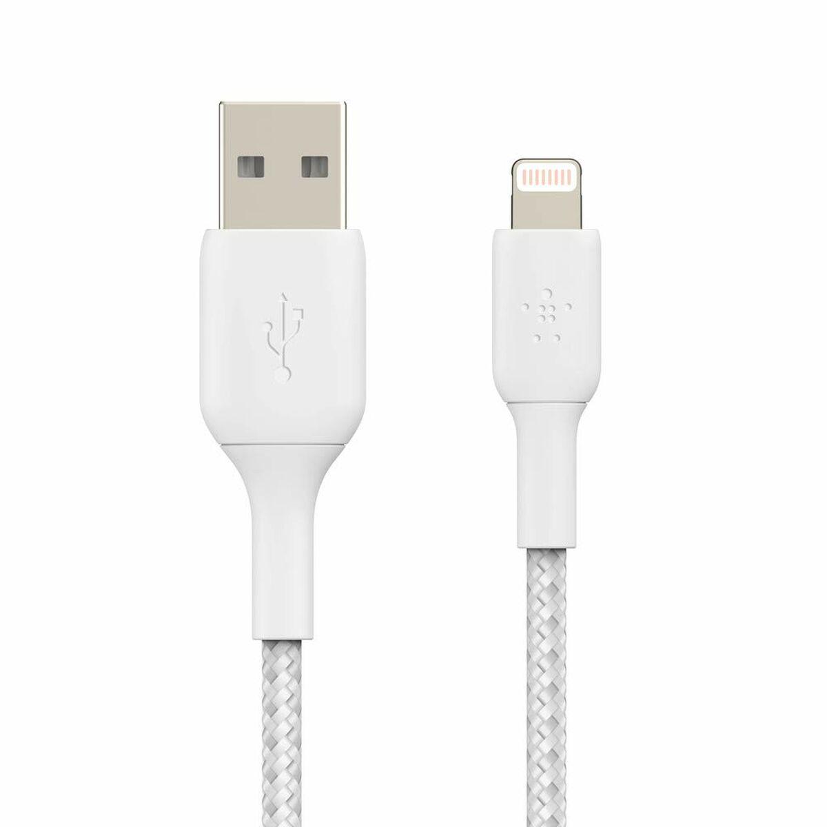 USB til Lightning-kabel Belkin CAA002BT0MWH Hvid 15 cm