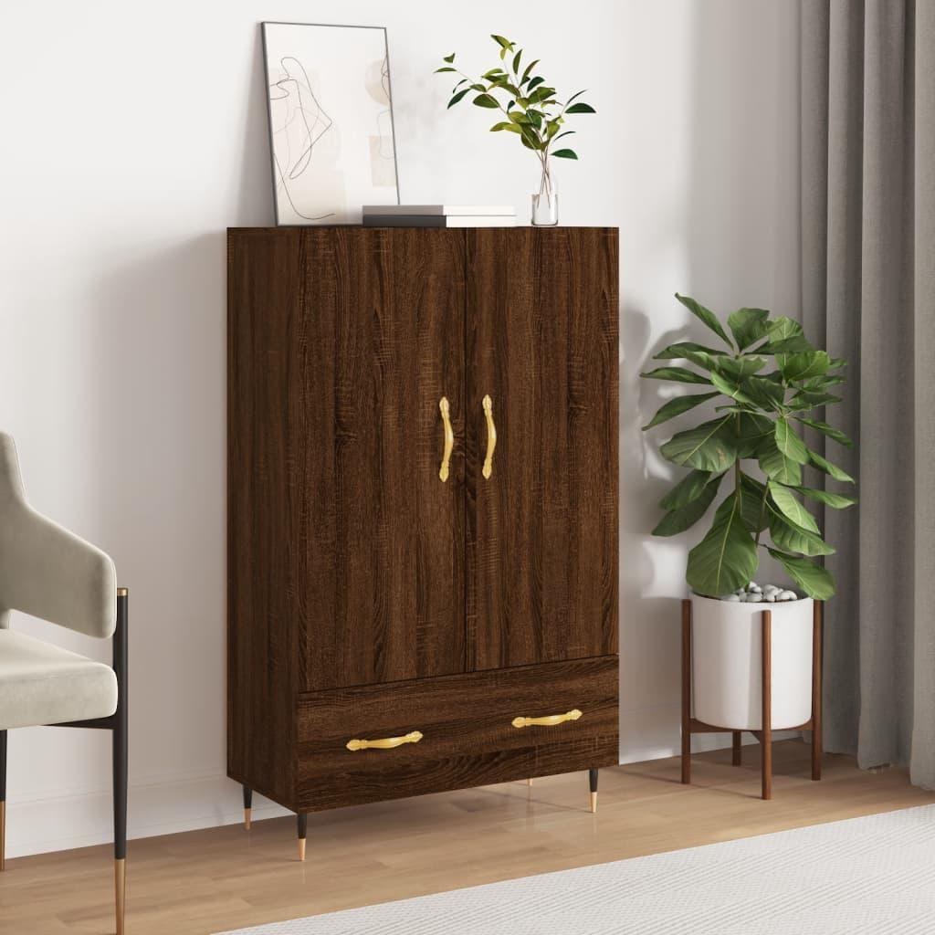 Skab 69,5x31x115 cm konstrueret træ brun sonoma-eg