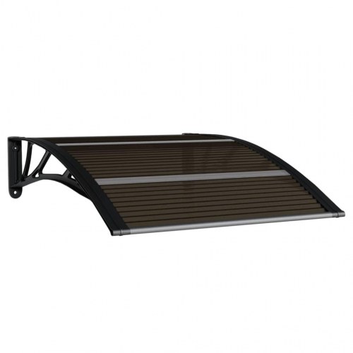 Dørmarkise i sort polycarbonat 100 × 75 cm
