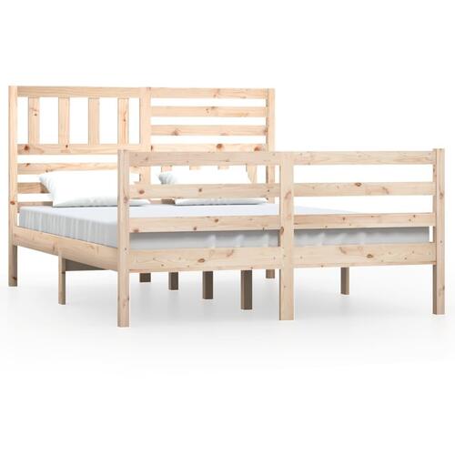 Sengeramme 135x190 cm dobbelt massivt træ