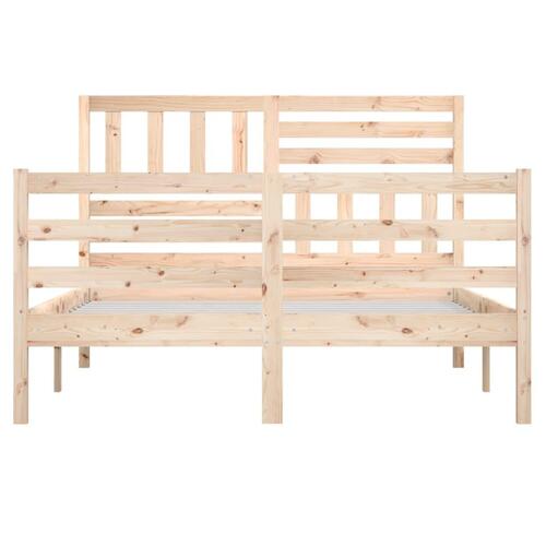 Sengeramme 135x190 cm dobbelt massivt træ