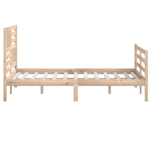 Sengeramme 135x190 cm dobbelt massivt træ