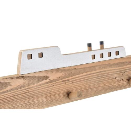Knagerække til væggen 91 x 8,5 x 20 cm Natur Træ Barco