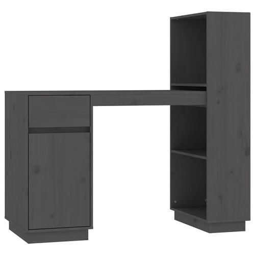 Skrivebord 110x53x117 cm massivt fyrretræ grå