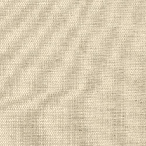 Seng med madras 90x190 cm stof cremefarvet