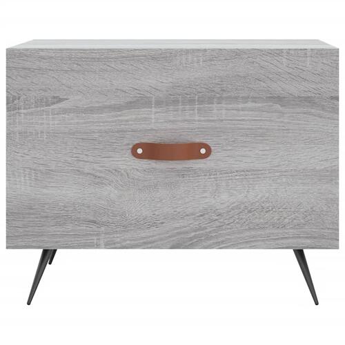 Sofabord 50x50x40 cm konstrueret træ grå sonoma-eg