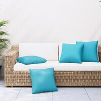 Pyntepuder 4 stk. 60x60 cm stof turkis