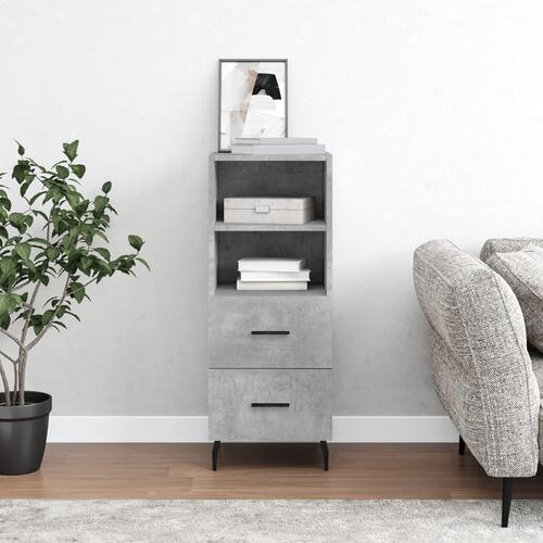 Skænk 34,5x34x90 cm konstrueret træ betongrå