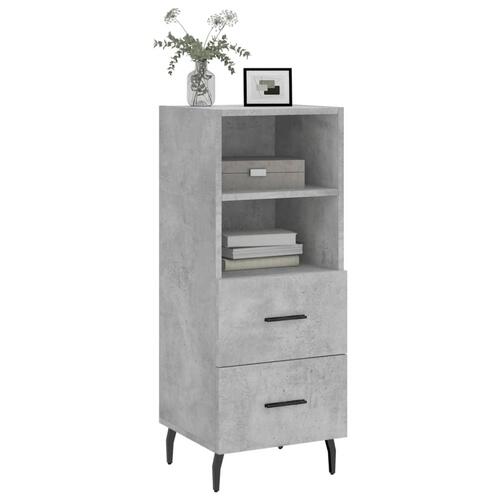 Skænk 34,5x34x90 cm konstrueret træ betongrå