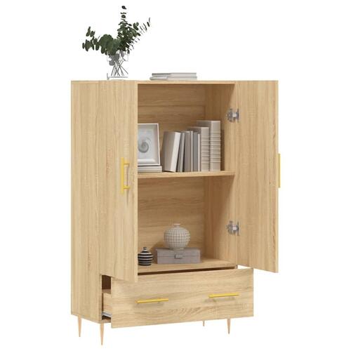Skab 69,5x31x115 cm konstrueret træ sonoma-eg