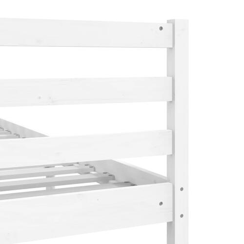 Sengeramme 150x200 cm King Size massivt træ hvid
