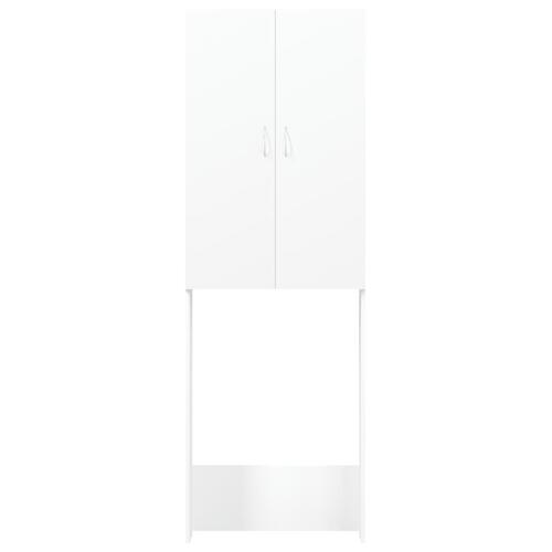 Badeværelsesskab til vaskemaskine 64x25,5x190 cm hvid