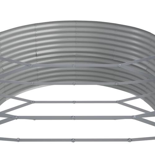 Plantekrukke 510x140x68 cm pulverlakeret stål sølvfarvet