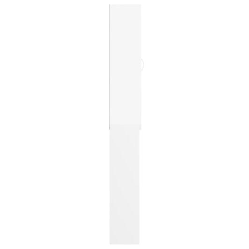 Badeværelsesskab til vaskemaskine 64x25,5x190 cm hvid