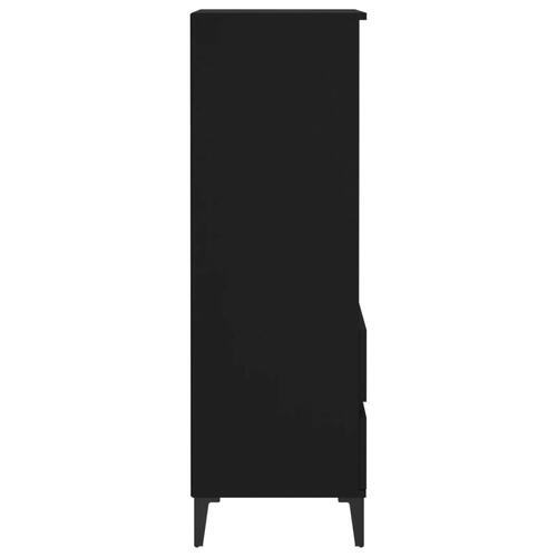 Højskab 40x36x110 cm konstrueret træ sort