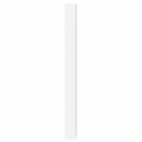 Væghængt smykkeskab med spejl 37,5x10x106 cm hvid