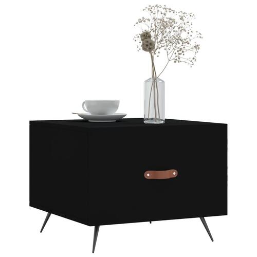 Sofabord 50x50x40 cm konstrueret træ sort