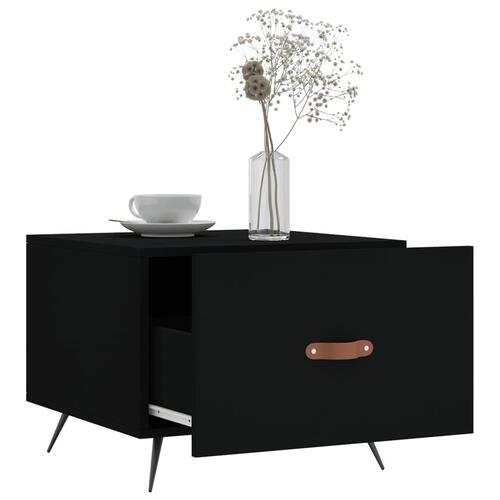 Sofabord 50x50x40 cm konstrueret træ sort