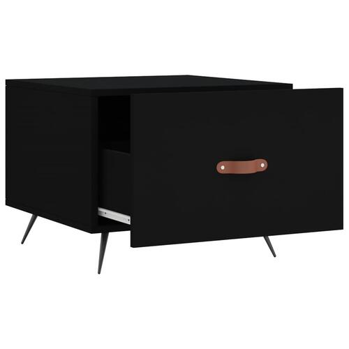 Sofabord 50x50x40 cm konstrueret træ sort