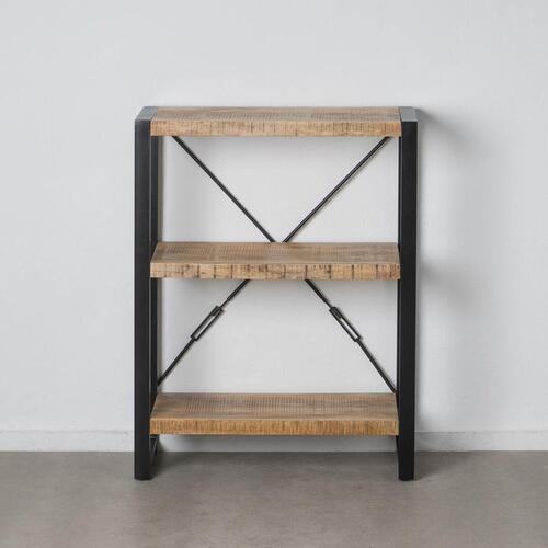 Hylder MANGO 90 x 45 x 120 cm Natur Sort Træ Jern