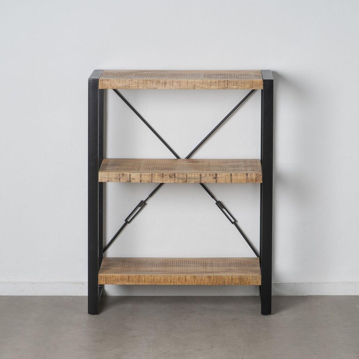 Hylder MANGO 90 x 45 x 120 cm Natur Sort Træ Jern