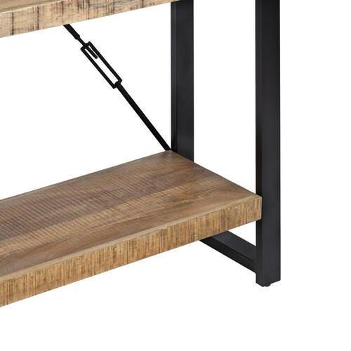 Hylder MANGO 90 x 45 x 120 cm Natur Sort Træ Jern