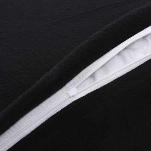 Sengesæt 3 dele fleece 200 x 220/80 x 80 cm sort
