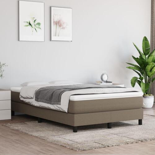 Springmadras med pocketfjedre 120x200x20 cm stof gråbrun