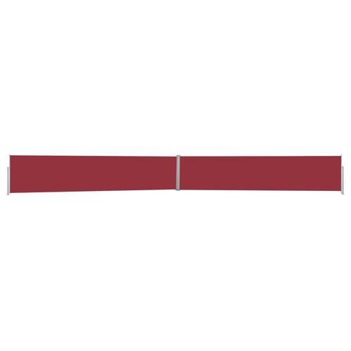 Sammenrullelig sidemarkise til terrassen 140x1200 cm rød