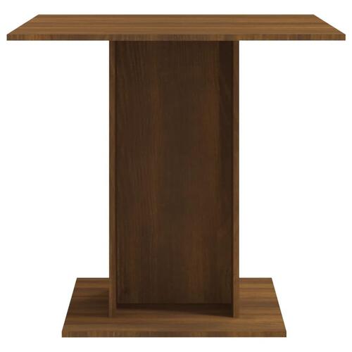 Spisebord 80x80x75 cm konstrueret træ brun egetræsfarve