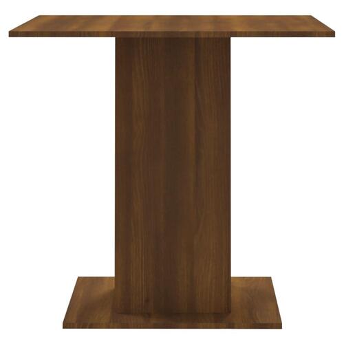 Spisebord 80x80x75 cm konstrueret træ brun egetræsfarve
