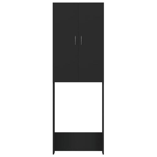 Vaskemaskineskab 64x25,5x190 cm sort