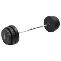 Curl-vægtstang med skiver 90 kg