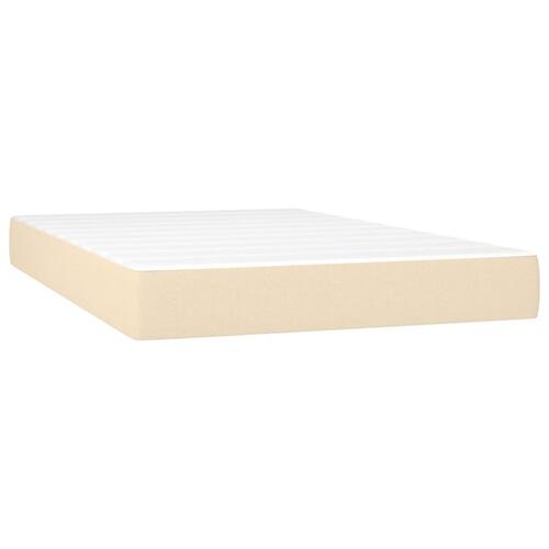Springmadras med pocketfjedre 120x200x20 cm stof cremefarvet