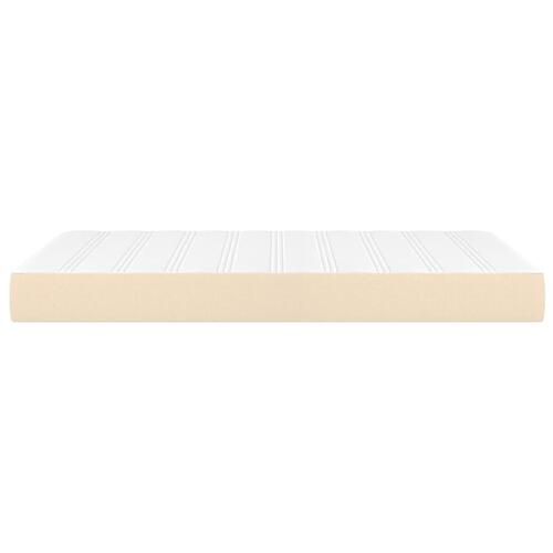 Springmadras med pocketfjedre 120x200x20 cm stof cremefarvet