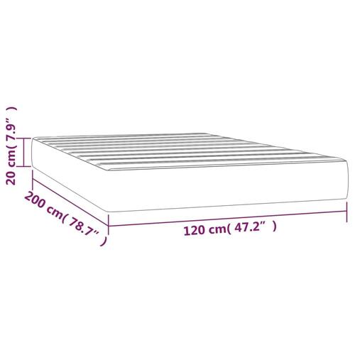 Springmadras med pocketfjedre 120x200x20 cm stof cremefarvet