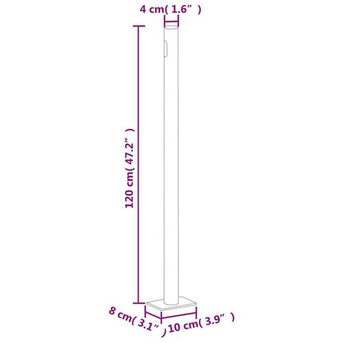 Sammenrullelig sidemarkise til terrassen 200x300 cm cremefarvet